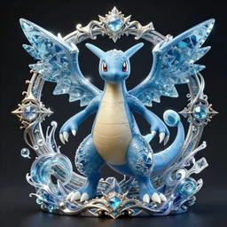 a ice type pokemon:: by beeple and James Gilleard and Justin Gerard :: ornate, dynamic, particulate, intricate, elegant, highly detailed, centered, artstation, smooth, sharp focus, octane render, 3