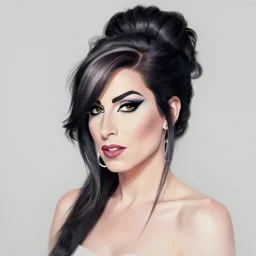 portrait of amy winehouse, artwork by sandra chevrier