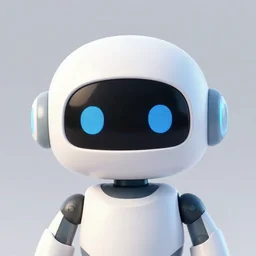 portrait of a friendly, cute, cuddly, technological robot that looks like a human. cartoon. high quality. portrait. high fidelity.