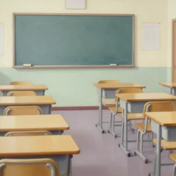 high quality high detail painting by norman rockwell, hd, empty classroom, muted pastel colors, photorealistic lighting