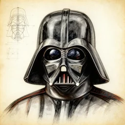 darth vader schematic drawn by da vinci