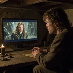 nathan fielder watching lord of the rings in a basement