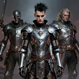 portrait of a skinny goth punk keany reeves wearing armor by simon bisley, john blance, frank frazetta, fantasy, chrome thief warrior
