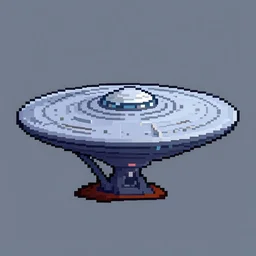 picture of Starship enterprise, pixel art, 2d art, surreal, 4k