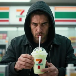 hyperrealistic film still of hitman ordering a slurpee at 7 1 1 stunning 3 d render, inspired by istvan sandorfi & greg rutkowski & unreal engine, perfect facial symmetry, dim volumetric cinematic lighting, 8 k octane comprehensive render, extremely hyper - detailed, incredibly lifelike attributes, intricate, real flesh texture, masterpiece, artstation, stunning,