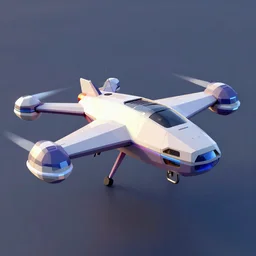 80s style cyberpunk drone with antigravity engine, photorealistic, artstation, low poly