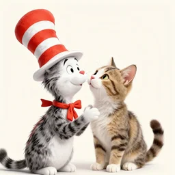 The cat that is kissing, Dr. Seuss