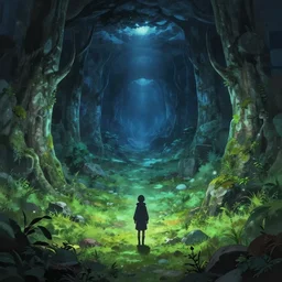 made in abyss anime underground landscape art, anime key visual, tag art