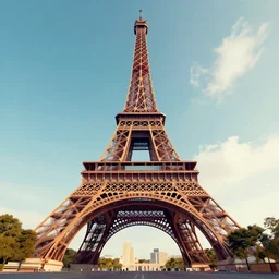 photography of paris with low poly style