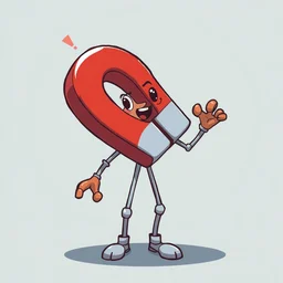 magnet cartoon humanoid