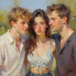 summer kinda love, oil painting, sunlit, paint texture, digital painting, highly detailed, artstation, sharp focus, illustration, concept art, ruan jia, charlie bowater, tom bagshaw, norman rockwell