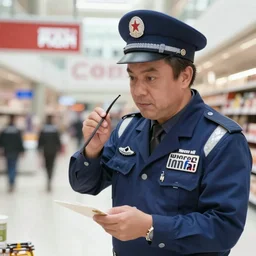 weird al yankovich mall cop finds counterfeit good and sniffs vanilla seeds, photograph, news report