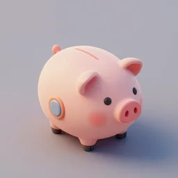 Isometric 3D Fantasy Cute and adorable alien piggy spacecraft, Smooth 3D Illustration, soft render, Servando Lupini, Daniil Kudriavtsev, handpaint texture, Blender, 3DCoat