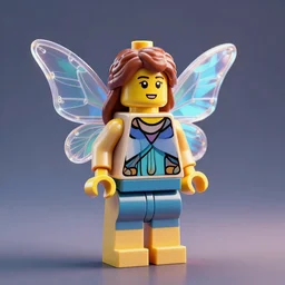 Lego nymph, volumetric lighting 4K photorealistic render