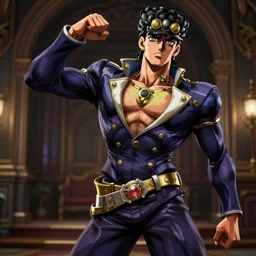 jojo's bizarre adventure, video game cutscene, unreal engine 5, render, ray tracing
