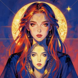 portrait of a beautiful sorceress by artgerm, symmetrical, vivid color, complementary color, golden ratio, detailed, sharp lines, sharp focus, intricate, rainbowshift, by maxfield parrish, by peter mohrbacher, by gustave dore, by alphonse mucha, deviantart, octane render
