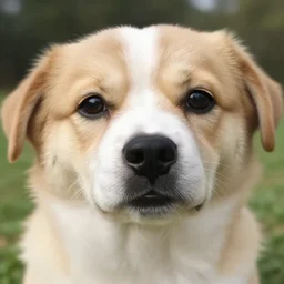 a silly puppy face