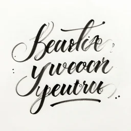 cursive text