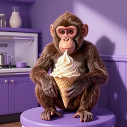 monkey ice cream social purple dishwasher