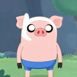 pig from adventure time by pendleton ward, adventure time cartoon, adventure time style, adventure time by adam muto