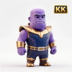 A chibi version of thanos , studio lighting, white background, blender, trending on artstation, 8k, highly detailed