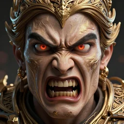 cinematic minecraft, intricate, elegant, by alyssa monks, highly detailed, symmetrical facial expression of anger and rage, fine details, masterpiece, trending on artstation
