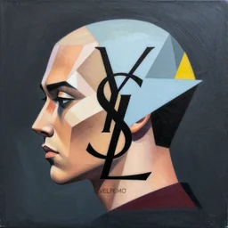 YSL x Supreme x Evil Ryu Profile Picture by Sachin Teng, asymmetrical, Organic Painting , Matte Painting,  geometric shapes, hard edges, graffiti, street art,:2 by Sachin Teng:4