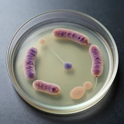 bacterial growth in a petrti dish