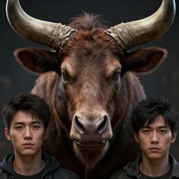 hyperrealistic mixed media image of minotaur, stunning 3 d render inspired art by greg rutkowski and xiang duan and thomas eakes, perfect facial symmetry, immaculate complexion, realistic, highly detailed attributes and atmosphere, dim volumetric cinematic lighting, 8 k octane detailed render, post - processing, masterpiece,