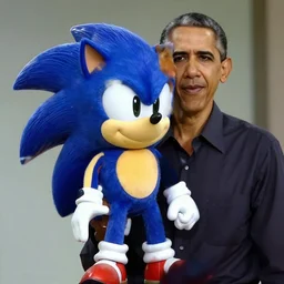 barack obama in the style of sonic the hedgehog, 4 k