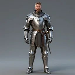 Hafþór Júlíus Björnsson as a middle-aged knight in Almain rivet half-armour and sabatons, highly detailed, centered, artstation, concept art, sharp focus, 8K, octane render, unreal engine