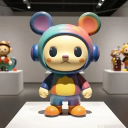 one cartoon psychedelic sculpture toy on display