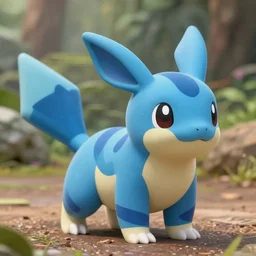 photograph of a realistic blue striped parasect animal, ultra detailed, 8 k, cinematic lighting, natural background, trending on artstation, pokemon