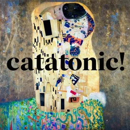 catatonic schizophrenic!!!!!, by atey ghailan, by kaethe butcher, by gustav klimt, dynamic lighting, gradient light blue, brown, blonde cream and white color in scheme, grunge aesthetic