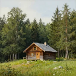 beautiful painting by jeremy mann, cabin in a forest hill, absurdly beautiful, elegant, ultrafine hyperrealistic detailed illustration by wlop and artgerm and greg rutkowski, alphonse mucha, frank franzetta, craig mullins, intricate linework, sharp focus, smooth, octopath traveler, final fantasy, unreal engine, dramatic lighting, ethereal, 8 k