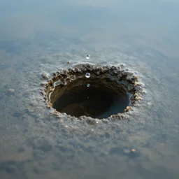 a hole in the water