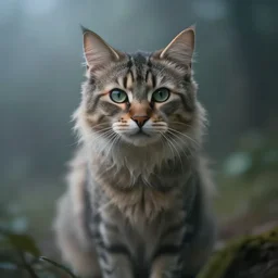 hyperrealistic cinematic mystical cat!!!, soft fog f 1. 1 2 8 mm