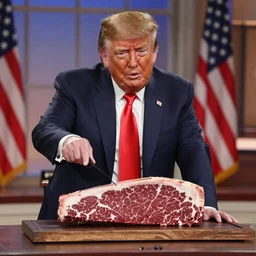 Trump selling beef on the home shopping network
