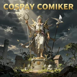 cosplay convention comiket, concept art digital painting