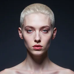 androgynous self portrait by internet singularity v 3. digital art. 2 0 3 7