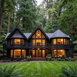 a shotgun house mansion in the redwoods