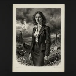 asset sheet, material study ( caricature ) secretary by ( by mark ryden ) dark foreboding