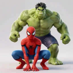 spider - hulk : half spiderman and half hulk, as drawn by peter parker, appgamekit, 3 d render, fantasy character art