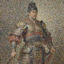 a man wearing chinese armor, muscular, painting by Gaston Bussiere, Craig Mullins