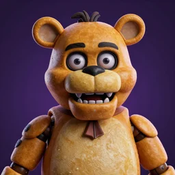 portrait of freddy fazbear from the game fnaf,digital art,detailed