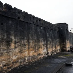 every structure had been blackened to some degree. the city wall, was blackened by a patina of soot. structures were generally darkest at the top, where the ash gathered, but rainwaters and evening condensations had carried the stains over ledges and down walls. like paint running down a canvas, the darkness seemed to creep down the sides of buildings in an uneven gradient. by ismail inceoglu