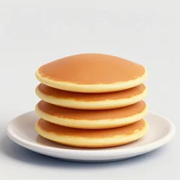 Space themed pancake stack on a plate, seen from the side, f3.2, 50mm, digital art