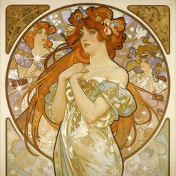 beautiful woman painting by greg ruthowski, alphonse mucha, henry ascensio, craig mullins, intricate and detailed