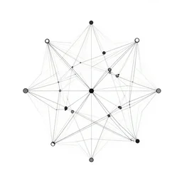 a simple network graph, abstract digital art