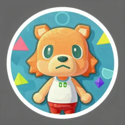 Supreme x Animal Crossing Profile Picture by Sachin Teng, asymmetrical, Organic Painting , Matte Painting,  geometric shapes, hard edges, graffiti, street art,:2 by Sachin Teng:4